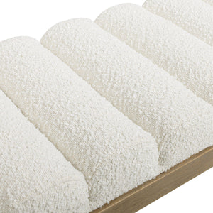 Bella - Upholstered Modern Accent Bench - Ivory White by Couch.com