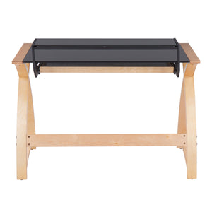 Bentley - Mid-Century Modern Office Desk - Natural / Black by Couch.com