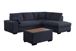 Joshua - 100" Sectional Sofa with Right Facing Chaise and Console Ottoman by Couch.com