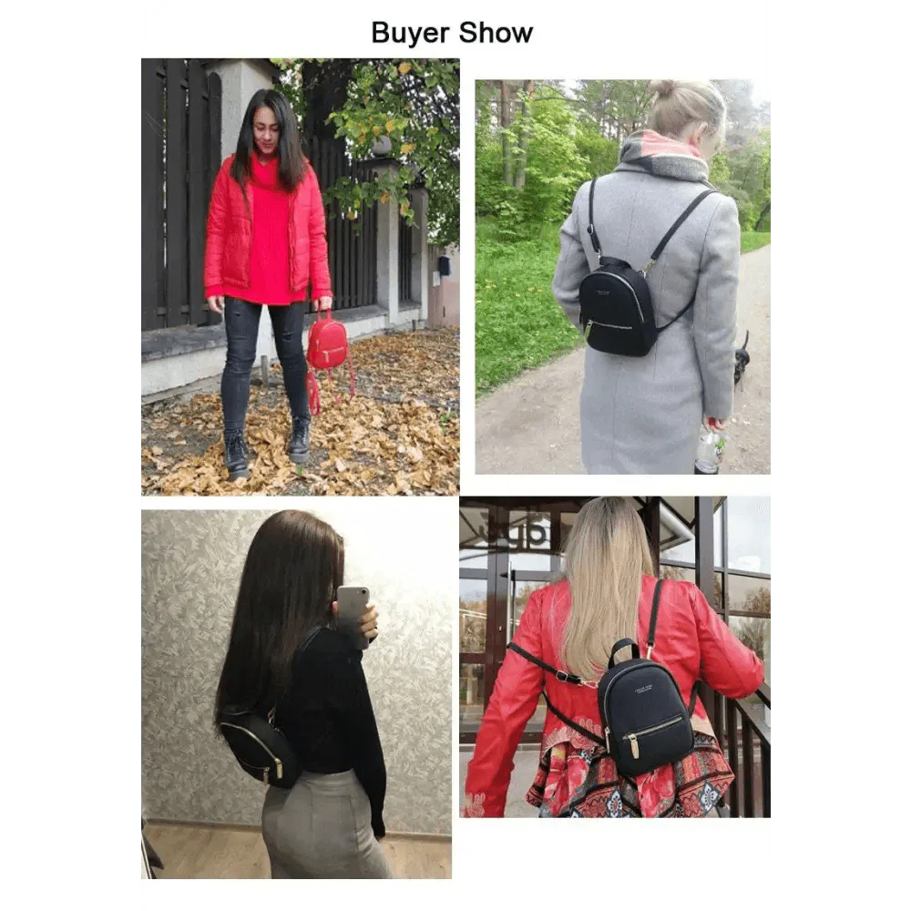 Famous Designer Mini Soft Touch Leather Small Backpack For Female And Girls Fashionable Ladies Bagpack Shoulder Bag