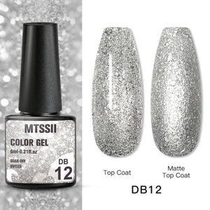 Fashion 2022 Reflective Glitter Gel Nail Polish 8 Colors Sparkling Auroras Permanent UV Diamond Gel Nail Polish Gel For Girls and Womens