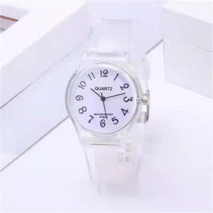 Fashion Casual Environmental Friendly Silicone Childrens Quartz Fashion Watches Retro Classic Analog Time Teacher Young Girls Teen Wrist Watch With Colorful Silicone Band For Valentine’s Day