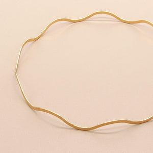 Fashion Chic Metal Wave Invisible Headband Gold Thin Hair Hoop For Women Girls Wild Headwear Hair Styling Tool Gorgeous Hair Accessories For Women