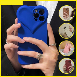 Fashion Cool Black Love Heart Phone Case For iPhone 14 13 Pro Max 12 11 XR XS Dustproof Soft Shockproof Back Cover  Luxury Soft Back Cover Raised Full Camera Protection Bumper Silicone Shockproof Phone Case