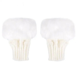 Fashion Fingerless Warm Wool Knitted Classic Fur Half One Size Finger Gloves For Women Cute Soft And Comfortable Trendy Fashion Stretchy Gloves For Women