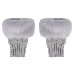 Fashion Fingerless Warm Wool Knitted Classic Fur Half One Size Finger Gloves For Women Cute Soft And Comfortable Trendy Fashion Stretchy Gloves For Women