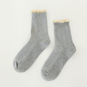Fashion Lace Ruffled Soft Cotton Female Sock Spring And Summer Cute Socks Sweet Princess Girls Comfortable Breathable Cute Socks For Women