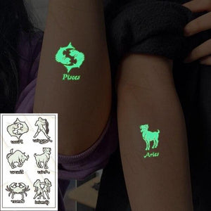 Fashion Luminous Sticker Tattoos Waterproof Temporary Different Luxury Tattoos For Womens Mens Kids