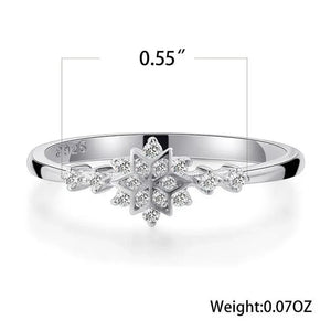 Fashion Luxury 925 Sterling Silver Snowflake Ring  - 2021 Trending Fashion Jewelry for women Wedding Band Ring Promise Love Engagement Rings
