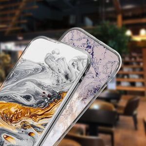 Fashion Marble Pattern Phone Case For iPhone 13 12 11 Pro Max 7 8 6 6S Plus X XR XS Max 12Mini 5 5S SE Cute Soft TPU Cover Full Body Protection with Raised Bezel