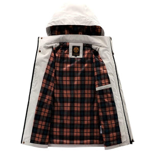 Fashion Men Casual Windbreaker Jacket Hooded Jacket Man Waterproof Outdoor Soft Men's Waterproof Windproof Jackets Breathable Snow Jacket With Hood Modern Winter Clothing Warm Thick Jacket For Outdoor