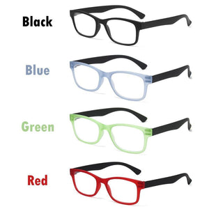 Fashion Men Women Reading Glasses Rectangle Spring Anti Glare Lightweight Reading Eyeglasses No Screw Detachable Design Eyeglasses Hyperopia Presbyopia Vision Care Eyewear
