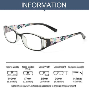 Fashion Print Reading Glasses Women Men Anti Blue Light Glasses Computer Goggles Eye Protection For Men And Women  Portable High-definition  Lens Retro Magnifier Eyewear Diopter +1.0~+4.0