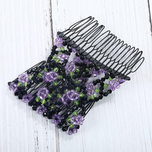 Fashion Professional Hair Comb Ladies Magic Beads Elasticity Double Bead String Clamp Stretchy Gorgeous Hair Accessories For Women for Valentine's Day