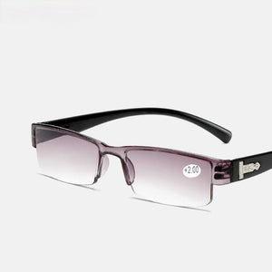 Fashion Reading Glasses Men Women Clear Lens Half Frame Presbyopic Eyewear For Reader Computer Reading Glasses For Women And Men Fashion Rectangle Eyewear Frame