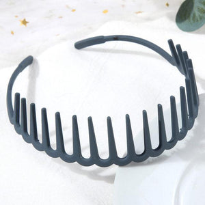 Fashion Simple Headdress Solid Color Resin Hair Comb Hairbands Headband Hair Hoop Bezel With Teeth Gorgeous Hair Accessories For Women