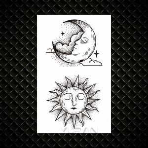 Fashion Small Sexy Black Temporary Waterproof Tattoo Cute Star Heart Tattoos Sticker Body Finger Tattoo For Kids Womens