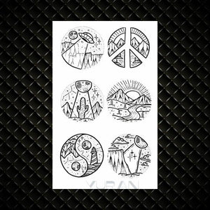 Fashion Small Sexy Black Temporary Waterproof Tattoo Cute Star Heart Tattoos Sticker Body Finger Tattoo For Kids Womens