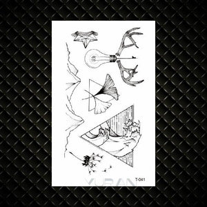 Fashion Small Sexy Black Temporary Waterproof Tattoo Cute Star Heart Tattoos Sticker Body Finger Tattoo For Kids Womens