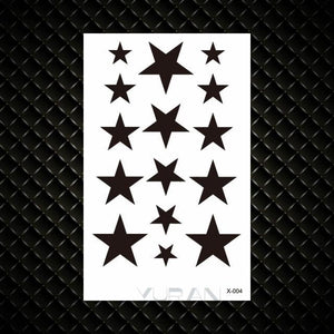 Fashion Small Sexy Black Temporary Waterproof Tattoo Cute Star Heart Tattoos Sticker Body Finger Tattoo For Kids Womens