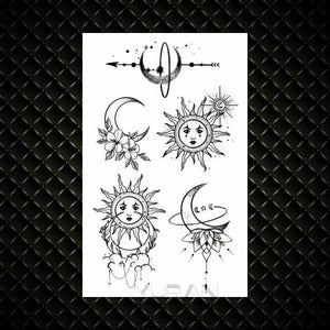 Fashion Small Sexy Black Temporary Waterproof Tattoo Cute Star Heart Tattoos Sticker Body Finger Tattoo For Kids Womens