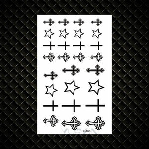 Fashion Small Sexy Black Temporary Waterproof Tattoo Cute Star Heart Tattoos Sticker Body Finger Tattoo For Kids Womens