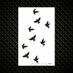 Fashion Small Sexy Black Temporary Waterproof Tattoo Cute Star Heart Tattoos Sticker Body Finger Tattoo For Kids Womens