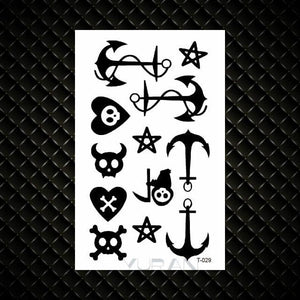 Fashion Small Sexy Black Temporary Waterproof Tattoo Cute Star Heart Tattoos Sticker Body Finger Tattoo For Kids Womens