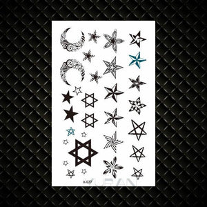 Fashion Small Sexy Black Temporary Waterproof Tattoo Cute Star Heart Tattoos Sticker Body Finger Tattoo For Kids Womens