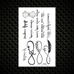 Fashion Small Sexy Black Temporary Waterproof Tattoo Cute Star Heart Tattoos Sticker Body Finger Tattoo For Kids Womens