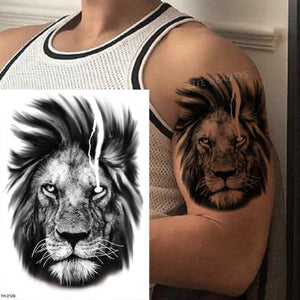 Fashion Temporary Sticker Tiger Tattoo Waterproof Removable Realistic Body Tatoo For Mens