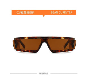 Fashion Trendy Chunky Frame 90s Rectangle Popular & Unique Square Small Sunglasses For Women & Men Rectangle Personalized Sun Glasses Design Outdoor Decent Shades Eyewear
