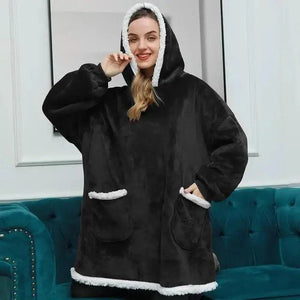 Fashion Winter Oversized Hoodies Sweatshirt Women Men Pullover Giant TV Blanket Hoodie Super Long Blanket With Sleeves  Super Long Flannel Blanket with Sleeves Winter Hoodie for Women Men Giant Fleece Pullover Oversized Hoodie