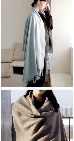 Fashion Winter Soft Wool Scarf Thickening Cashmere Lightweight Scarves Elegant Scarves Cashmere Escharpe Scarfs Lightweight Shawls Hijabs Shawls Scarves Warm Warps For Women