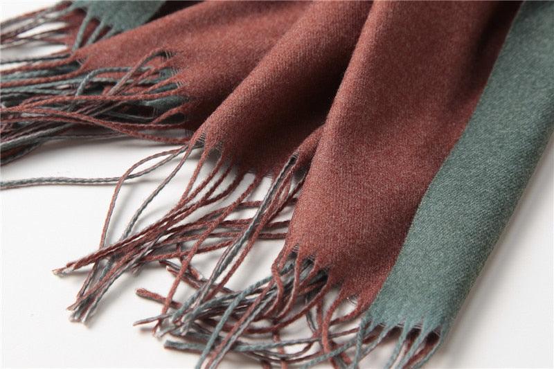 Fashion Winter Solid Soft Scarf Cashmere Lightweight Scarves Shawls Cashmere Escharpe Scarfs Lightweight Shawls Hijabs Shawls Escharpe Elegant Wrap Blanket Bandana Tassel For Lady
