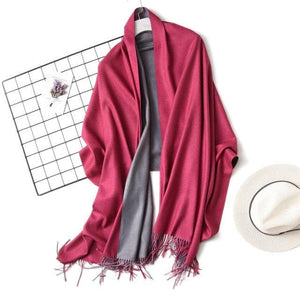 Fashion Winter Solid Soft Scarf Cashmere Lightweight Scarves Shawls Cashmere Escharpe Scarfs Lightweight Shawls Hijabs Shawls Escharpe Elegant Wrap Blanket Bandana Tassel For Lady