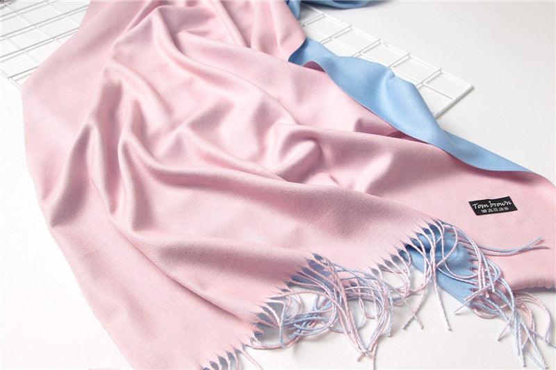 Fashion Winter Solid Soft Scarf Cashmere Lightweight Scarves Shawls Cashmere Escharpe Scarfs Lightweight Shawls Hijabs Shawls Escharpe Elegant Wrap Blanket Bandana Tassel For Lady