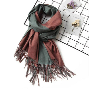 Fashion Winter Solid Soft Scarf Cashmere Lightweight Scarves Shawls Cashmere Escharpe Scarfs Lightweight Shawls Hijabs Shawls Escharpe Elegant Wrap Blanket Bandana Tassel For Lady