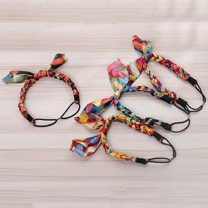 Fashion Women Chiffon Floral Bowknot Braid Headbands Ladies Girl Rabbit Ears Hairband Elastic Banana Leaf Beach Gorgeous Hair Accessories For Women