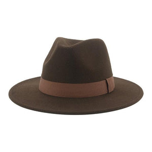 Fashionable Fedora Hats Women Wide Brim Dress Caps  Women's Fedora Hats Elegant Wide Brim Fedora Hat  Wedding Men Hat Warm Retro Style Belt 56-58cm