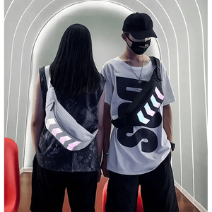 Fashionable Flash Reflective Chest Bag Iridescent Belt  Bum Bag For Travel Festival Sports Unisex Waist Bags