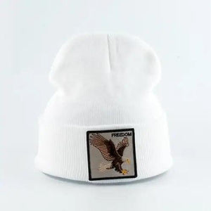Fashionable Warm Animal Theme Wolf Knitted Unisex Beanies For Women Soft And Comfortable Beanies For Winter And Autumn