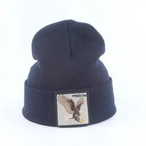 Fashionable Warm Animal Theme Wolf Knitted Unisex Beanies For Women Soft And Comfortable Beanies For Winter And Autumn