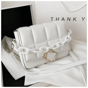 Fashionable Women's Bag Autumn Winter Female Literary Single-Shoulder Bag Chain Design Cross-Body Bag Trendy Women's Bag
