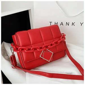 Fashionable Women's Bag Autumn Winter Female Literary Single-Shoulder Bag Chain Design Cross-Body Bag Trendy Women's Bag
