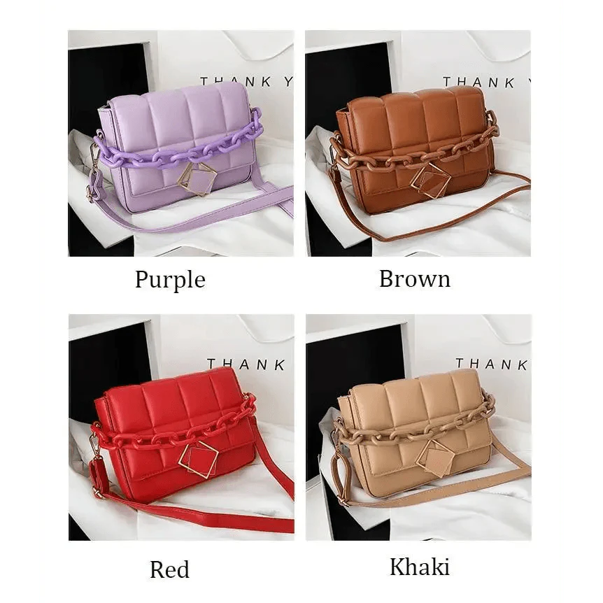 Fashionable Women's Bag Autumn Winter Female Literary Single-Shoulder Bag Chain Design Cross-Body Bag Trendy Women's Bag