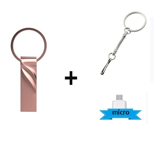Fast Pen Drive 128GB Flash USB Flash Drive Metal Waterproof USB Drive Memory 8GB Metal Pen Drive 16GB 32GB Key USB Flash Drives 64GB Stick Pen