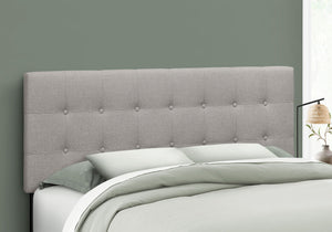 Queen Size, Bed Headboard Only, Upholstered, Durable Construction - Gray