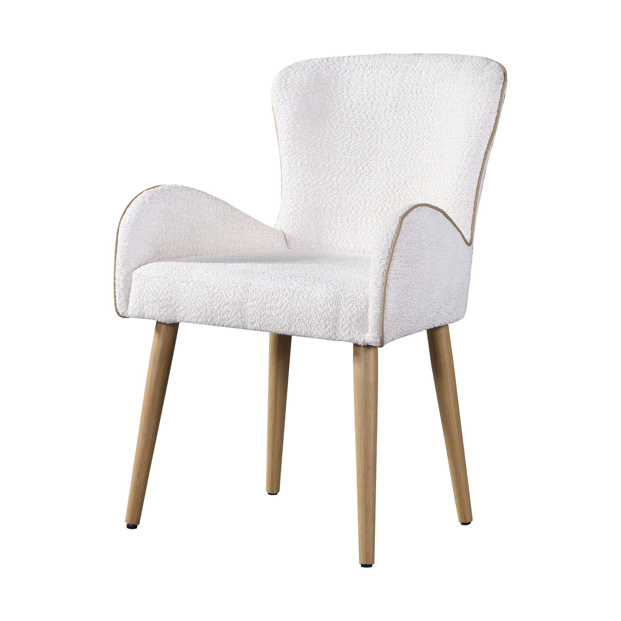 Qwin - Boucle Side Chair (Set of 2) - Beige by Couch.com