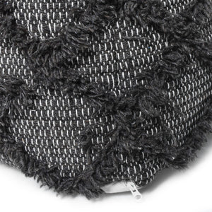 Jumanji Handcrafted Wool and Cotton Pouf - Brown